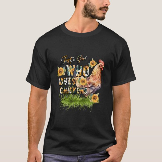 Camiseta Just A Who Loves Chickens (Anverso)