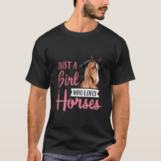 Camiseta Just A Who Loves Horses Horseback Riding Lesson