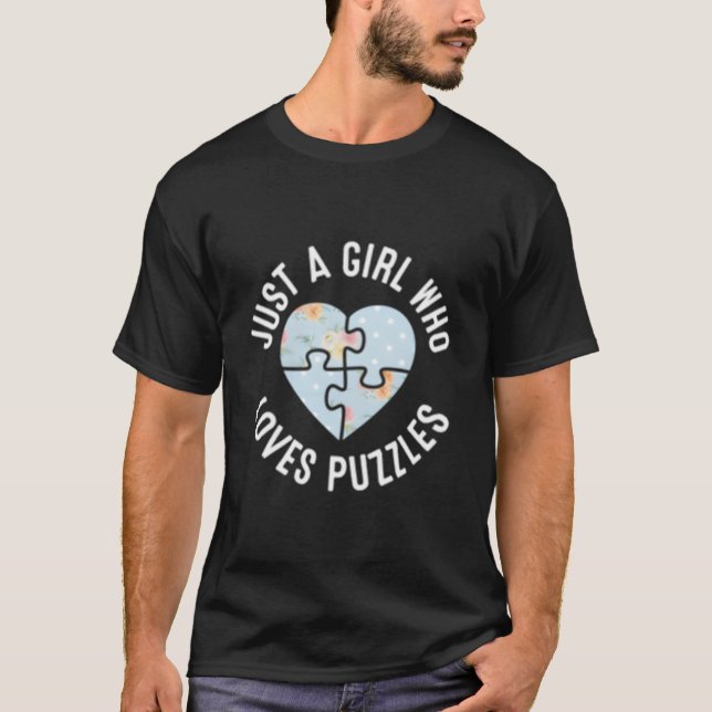 Camiseta Just A Who Loves Puzzles Jigsaw Puzzle (Anverso)