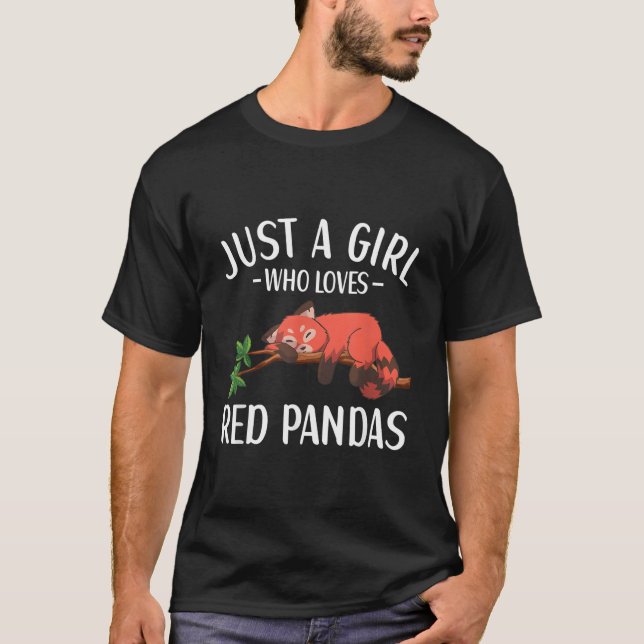 Camiseta Just A Who Loves Red Pandas Red Panda (Anverso)