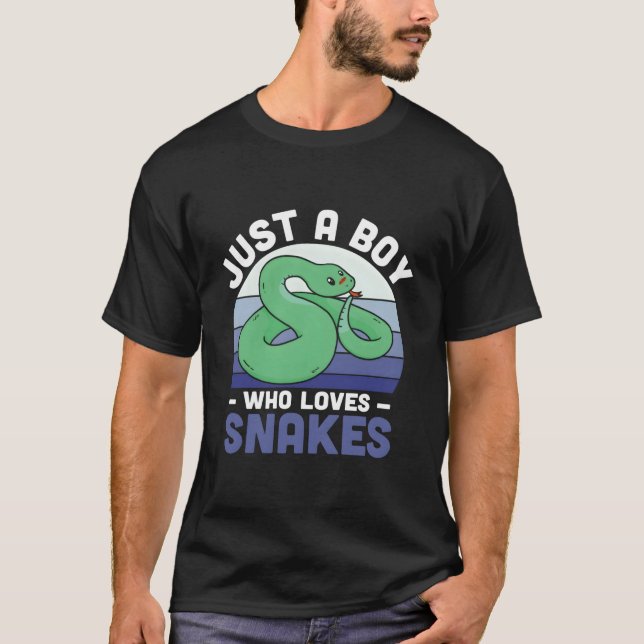 Camiseta Just A Who Loves Snakes Reptile Serpent (Anverso)