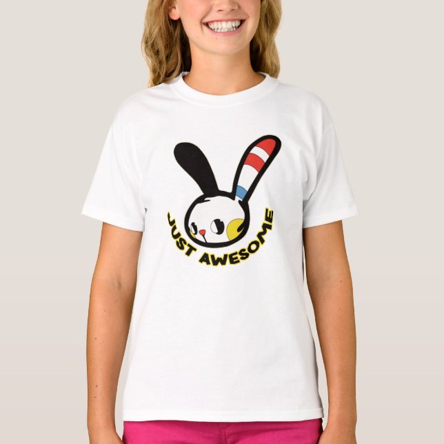 Camiseta Just Awesome Bunny Kids’ T-shirt – Cute & Colorful (Anverso)
