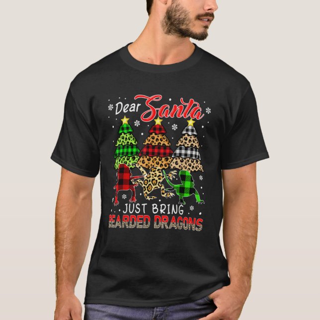 Camiseta Just Bring Bearded Dragons Three Leopard Plaid Ani (Anverso)