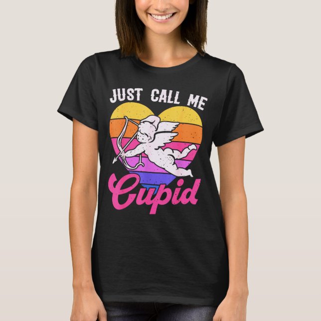 Camiseta Just Call Me Cud Valentine Cute Arrow Heart Couple (Anverso)