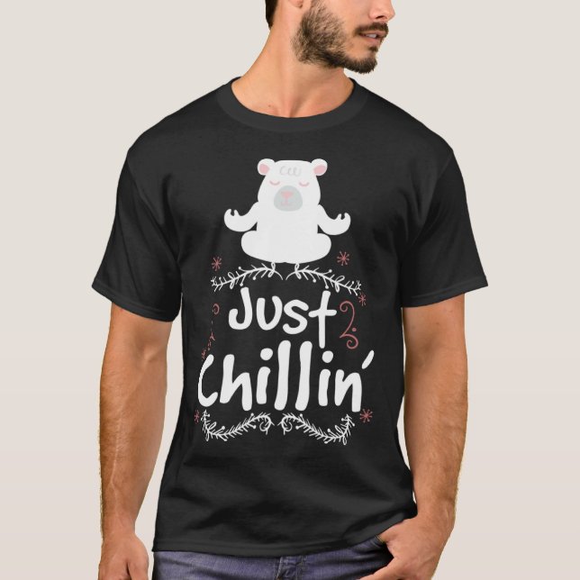 Camiseta Just Chillin Polar Bear Meditation Polar Bear (Anverso)