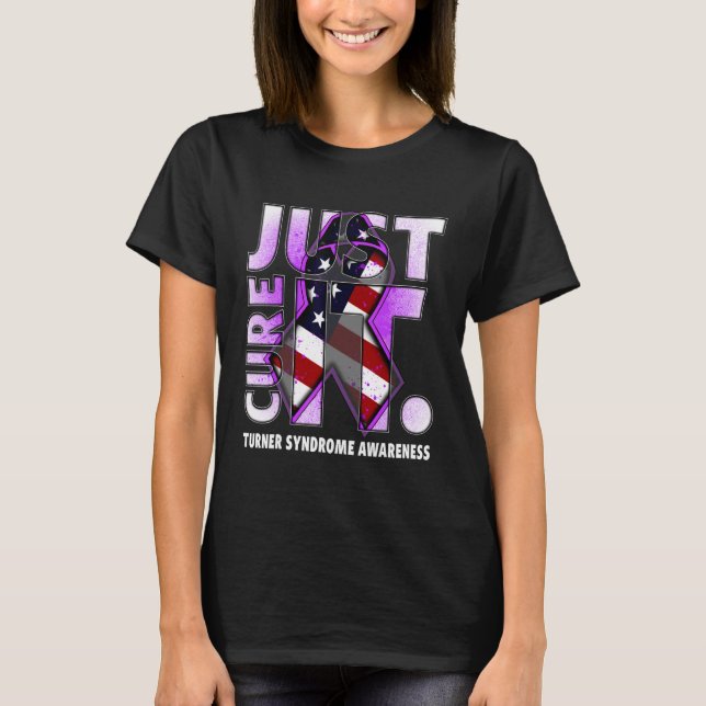 Camiseta Just Cure It Turner Syndrome Awareness American Fl (Anverso)