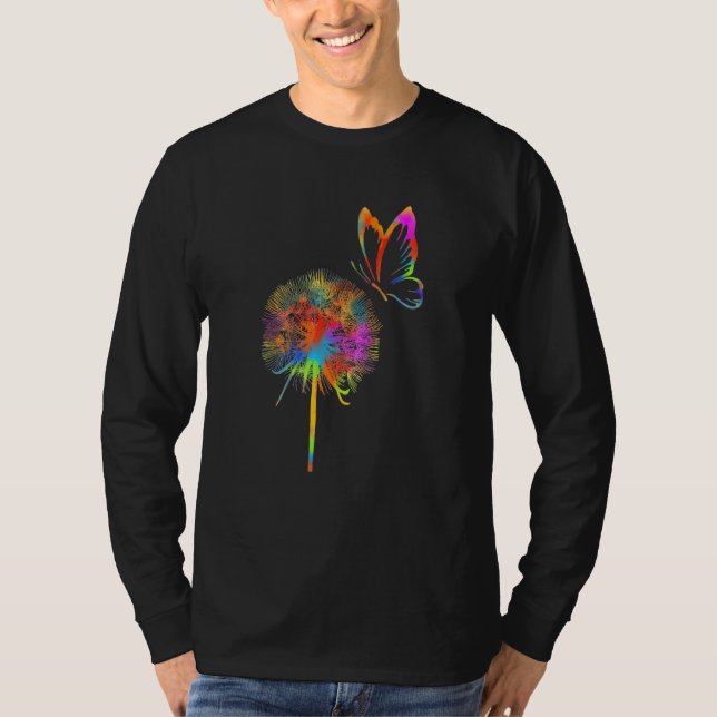 Camiseta Just Dandelion Flower Breathe Rainbow Flower (Anverso)