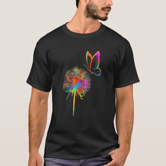 Camiseta Just Dandelion Flower Breathe Rainbow Flower (Anverso)