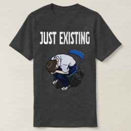 Camiseta Just Existing Mood Black T-Shirt