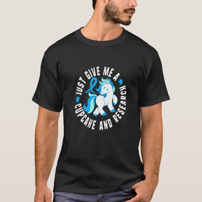 Camiseta Just Give Me A Cupcake And Research Diabetes T1 Aw (Anverso)