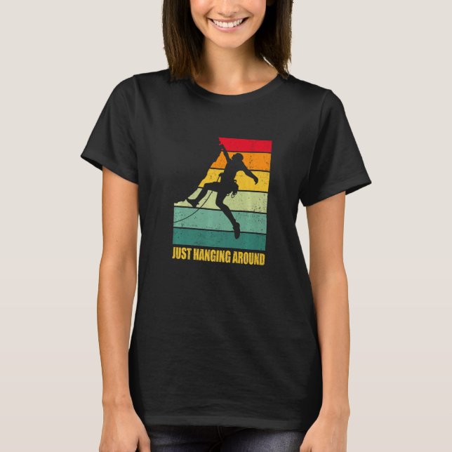 Camiseta Just Hanging Around Graphic Bouldering Boulder Cli (Anverso)