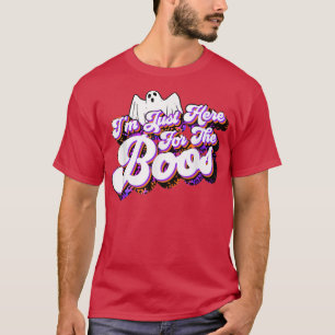 Camiseta Just Here For The Boos Funny Ghost Leopard Hallowe