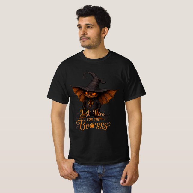 Camiseta Just Here for the Boo'sss Goblin Design (Anverso completo)