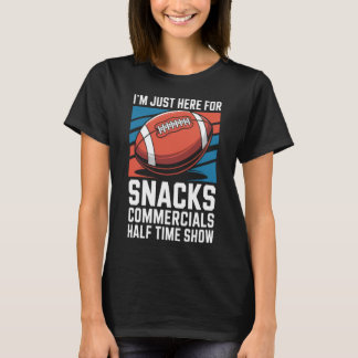Camiseta Just Here Snacks Comercial Show de Entretiempo Fút