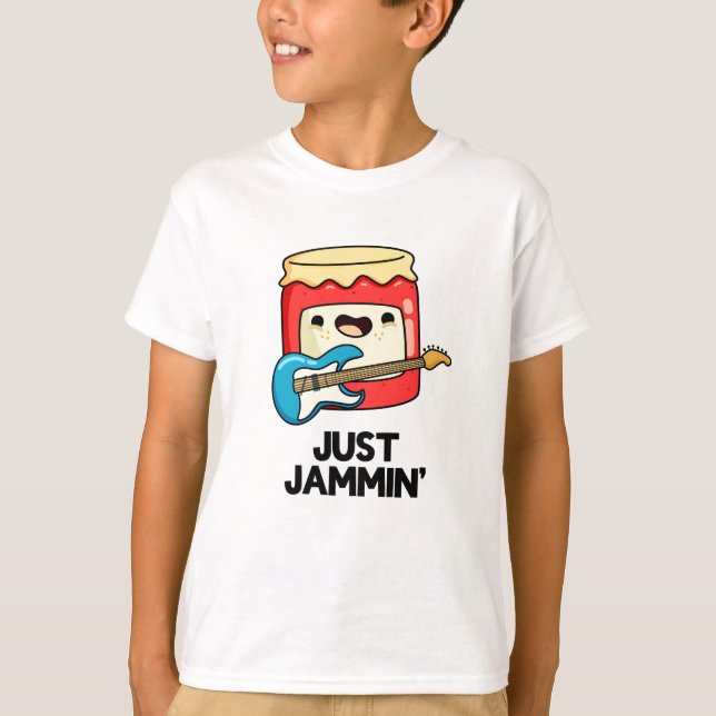 Camiseta Just Jammin Funny Rocker Jam Pun (Anverso)