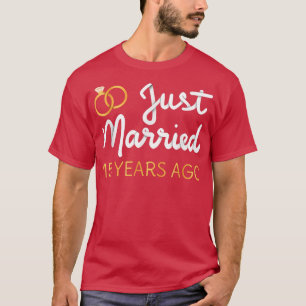 Camiseta Just Married 15 Years Ago 15th Wedding Anniversary