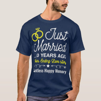 Camiseta Just Married 60 Years Ago, Cute 60th Wedding Anniv