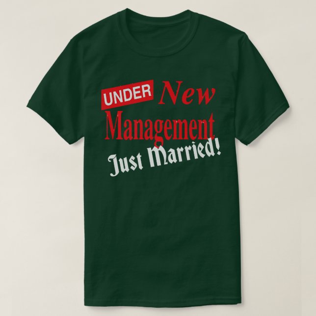 Camiseta Just Married for Groom Bride Wedding Newlyweds Men (Diseño del anverso)