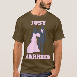 Camiseta Just Married s For Couples Cute Bride And Groom We