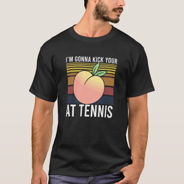 Camiseta Just Peach Fruit Print  Drupe Gonna Kick At Tennis (Anverso)