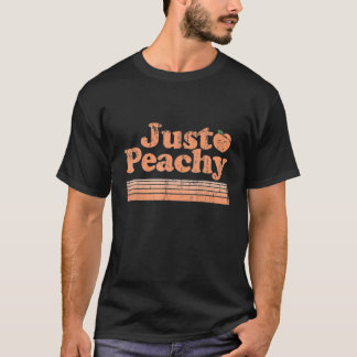Camiseta Just Peachy Retro Peaches Summer Fruit Cool