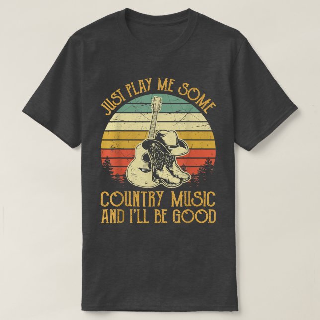Camiseta Just Play Me Some Country Music Tshirts For Women  (Diseño del anverso)