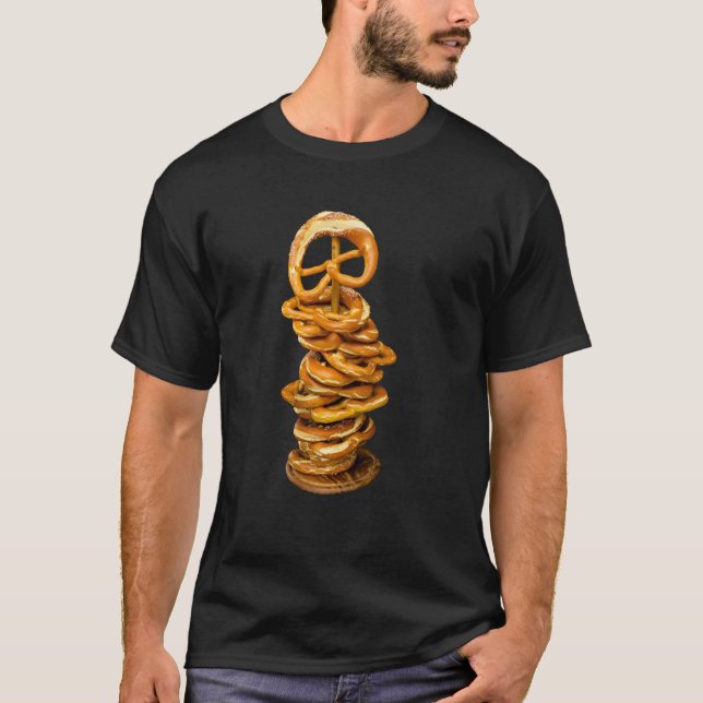 Camiseta Just Really Like Pretzels Pretzel Tower (Anverso)