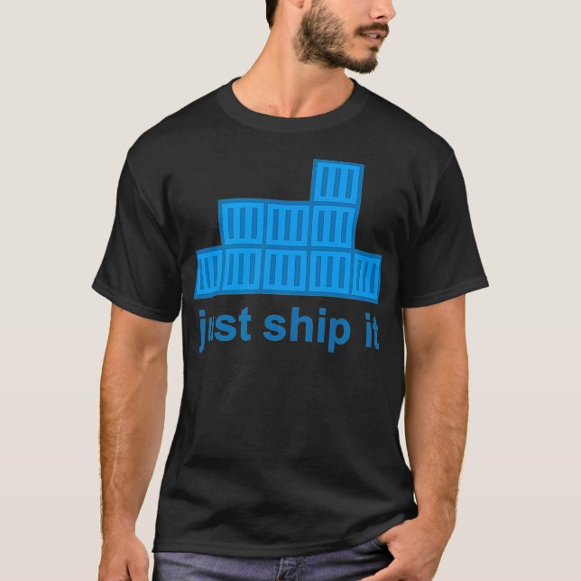 Camiseta Just Ship It Docker Hackathon Programming Tech Sta (Anverso)
