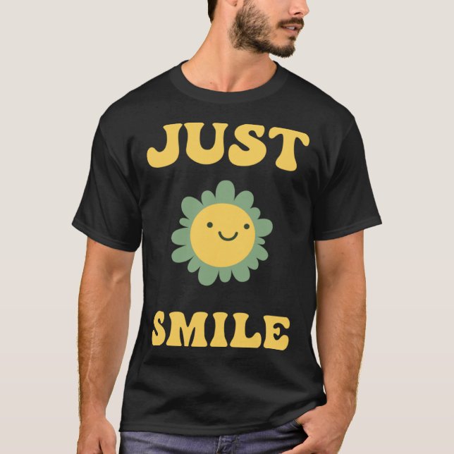 Camiseta Just Smile Flower (Anverso)