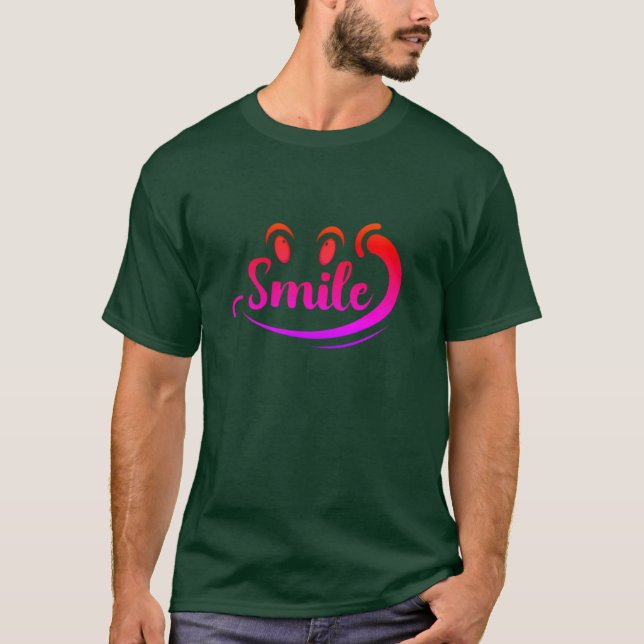 Camiseta Just Smile Keep Smiling Smile More Stay Smiling A  (Anverso)