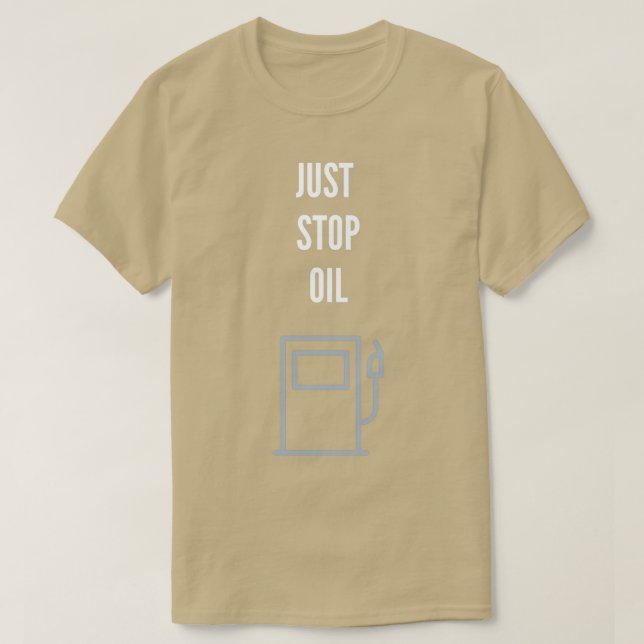 Camiseta Just Stop Oil Desogn (Diseño del anverso)
