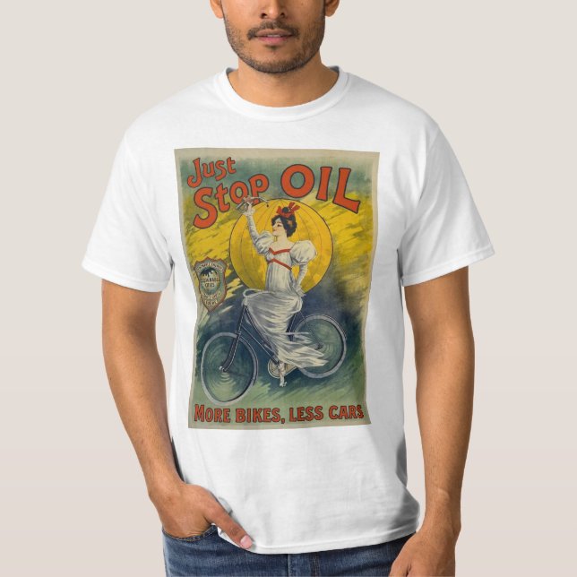 Camiseta Just Stop Oil Mug More Bikes Less Cars Activist (Anverso)