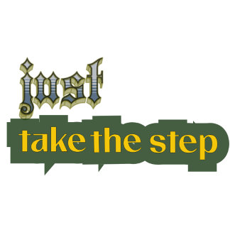 Camiseta Just Take the Step – Motivational Typography Desig