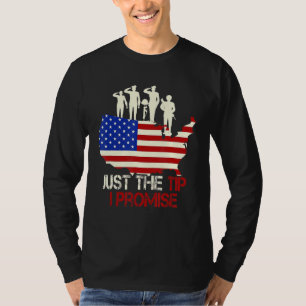 Camiseta Just The Tip American Flag Usa Veteran