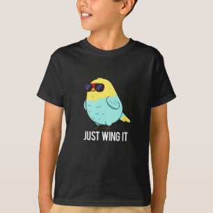 Camiseta Just Wing It Funny Bird Pun Dark BG