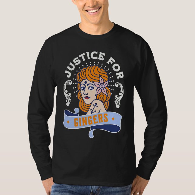Camiseta Justice For Gingers  Redhead Pride (Anverso)