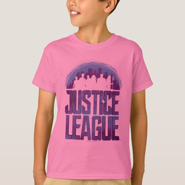 Camiseta Justice League | Justice League City Silhouette (Anverso)