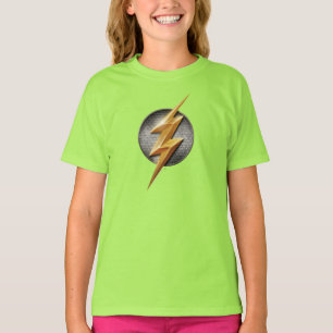 Camiseta Justice League   The Flash Metallic Bolt Symbol