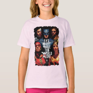 Camiseta Justice League   You Can't Save The World Alone