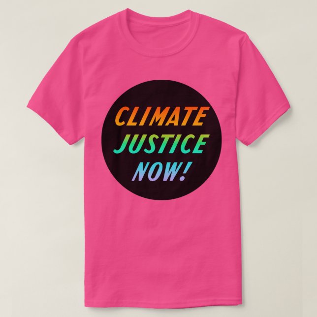 Camiseta Justicia climática ahora 1 (Diseño del anverso)