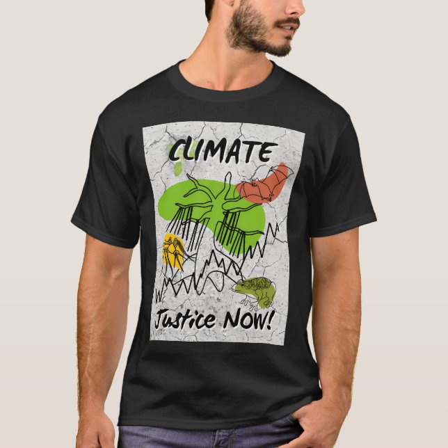 Camiseta Justicia climática ahora - Difundiendo patógenos (Anverso)