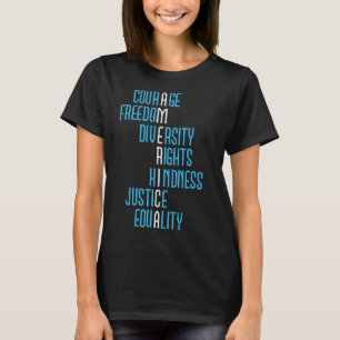 Camiseta Justicia Igualdad América Antitrup Resiste Polític