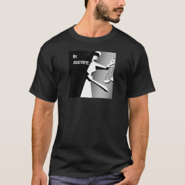 Camiseta Justicia minimalista blanco y negro