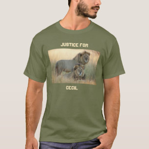 Camiseta Justicia para Cecil con Jericó los leones de