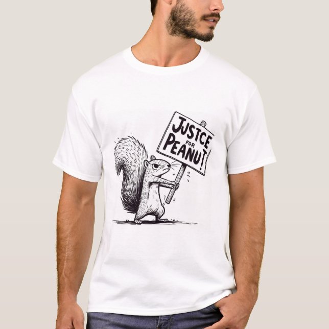 Camiseta Justicia para el cacahuete: Gracioso diseño de la  (Anverso)