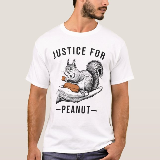 Camiseta Justicia Para El Cacahuete La Ardilla - Ardilla De (Anverso)