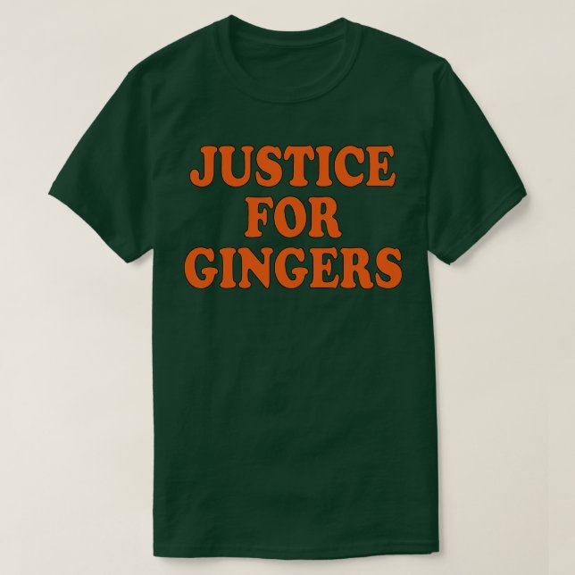 Camiseta justicia para gingers (Diseño del anverso)
