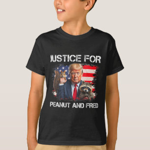 Camiseta Justicia para la ardilla de cacahuete Fred Raccoon