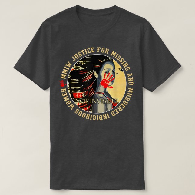 Camiseta Justicia para MMIW desaparecida mina indígena ases (Diseño del anverso)