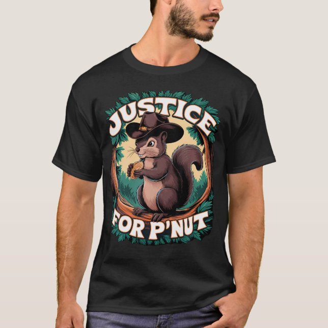 Camiseta Justicia Para P'Nut - Maní Cuta La Ardilla Cowbo (Anverso)
